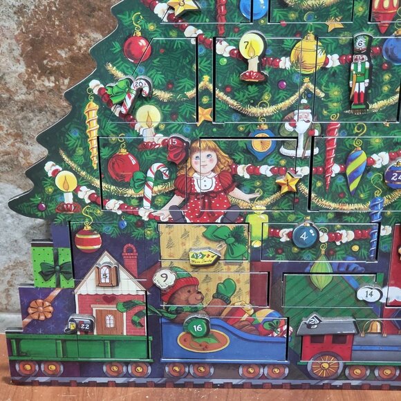 Byers Choice Wooden Advent Calendar 2003 24 Numbered Doors - Picture 13 of 16